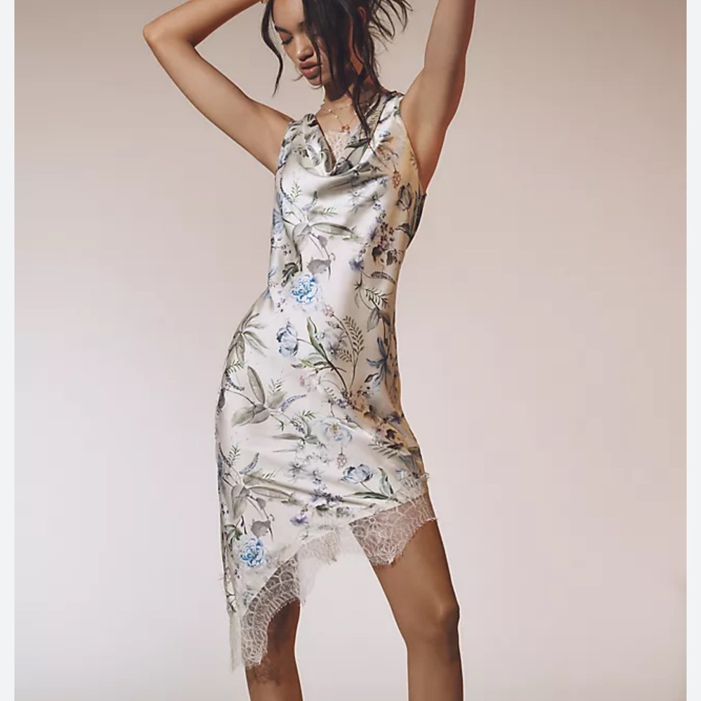 Anthropologie Asymmetrical Slip Dress